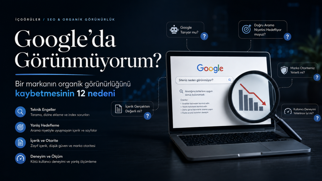Google'da organik görünürlüğü etkileyen teknik SEO ve içerik faktörleri