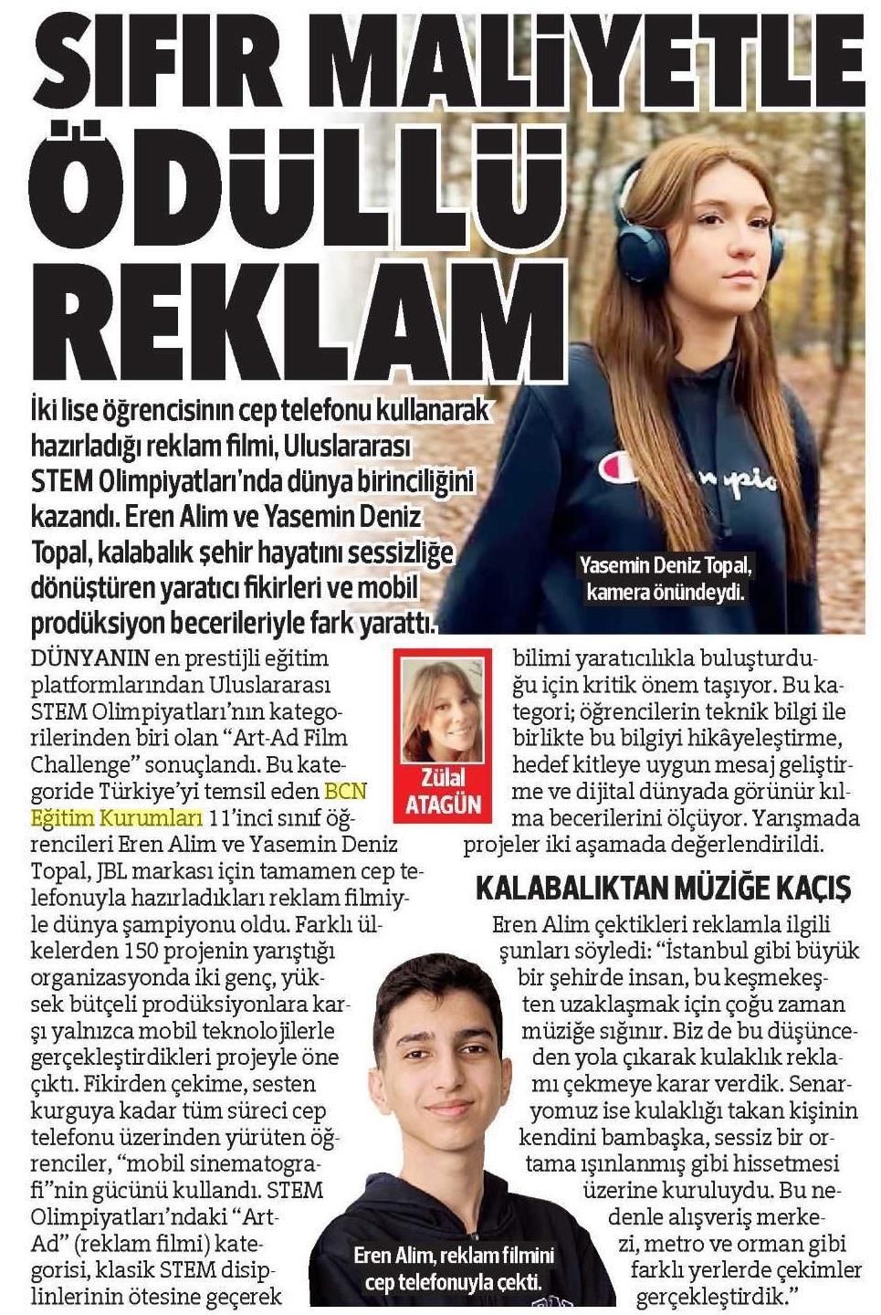 BCN College Hürriyet medya görünürlüğü